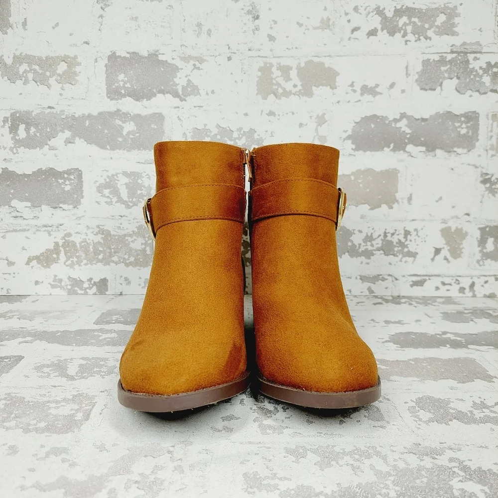 New STEVE MADDEN Kids' Bayville Zip Bootie In Cognac H955